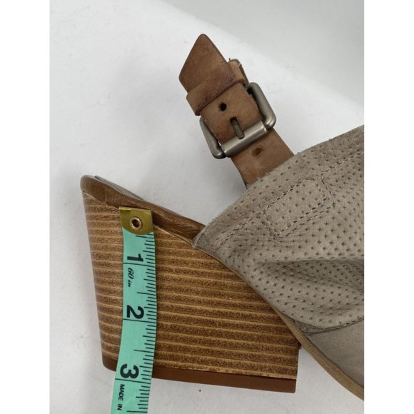 MIZ MOOZ KONA Brown Leather Wedge Sandals Shoes Heels Women's Sz 39 NEW - Picture 8 of 12